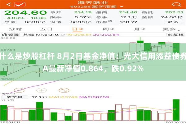 什么是炒股杠杆 8月2日基金净值：光大信用添益债券A最新净值0.864，跌0.92%