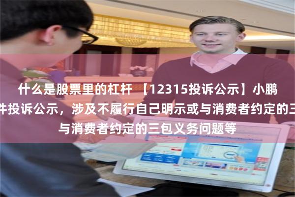 什么是股票里的杠杆 【12315投诉公示】小鹏汽车-W新增5件投诉公示，涉及不履行自己明示或与消费者约定的三包义务问题等