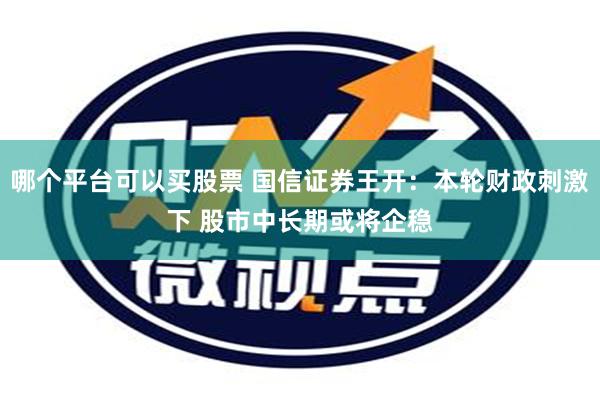 哪个平台可以买股票 国信证券王开：本轮财政刺激下 股市中长期或将企稳