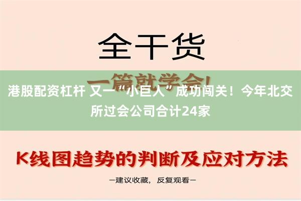 港股配资杠杆 又一“小巨人”成功闯关！今年北交所过会公司合计24家